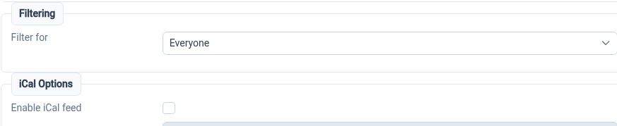 Planner iCalendar feed options